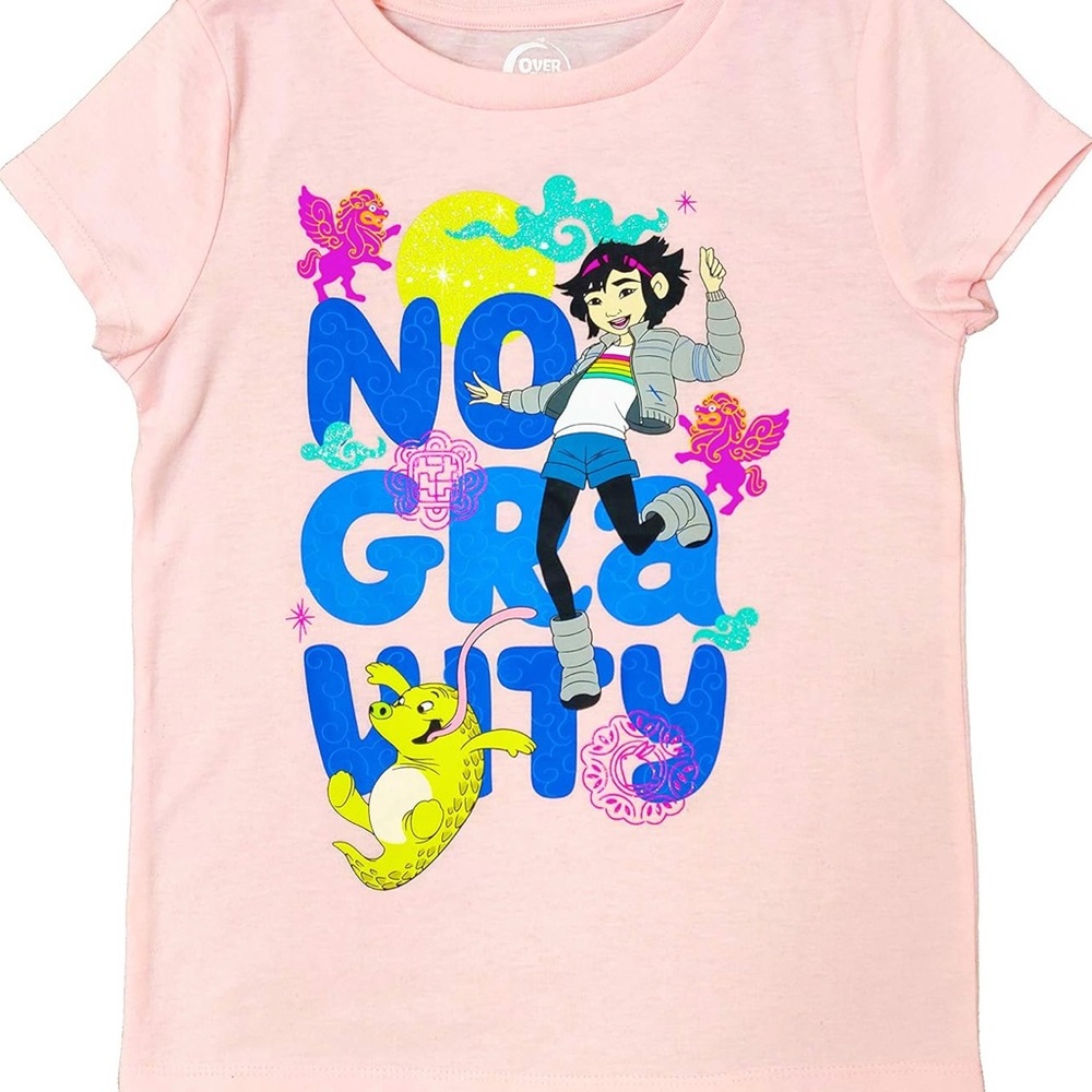 Over The Moon unisex-child NO GRAVITY FEI FEI T-Shirt